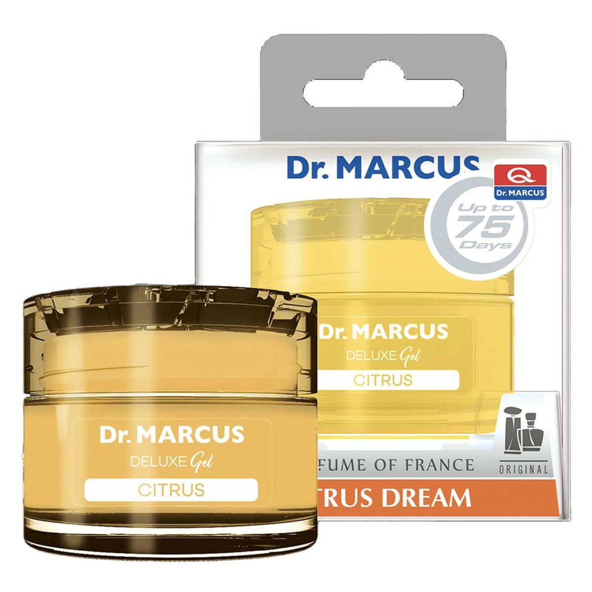 5900950765057 DR.MARCUS DELUXE SENSO- CITRUS Ароматизатор гелевый  (в коробке 20шт)  Вонючка