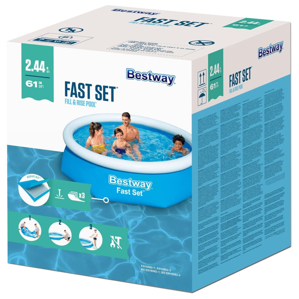 Piscina hinchable redonda Bestway Fast Set 244x66 cm 57265