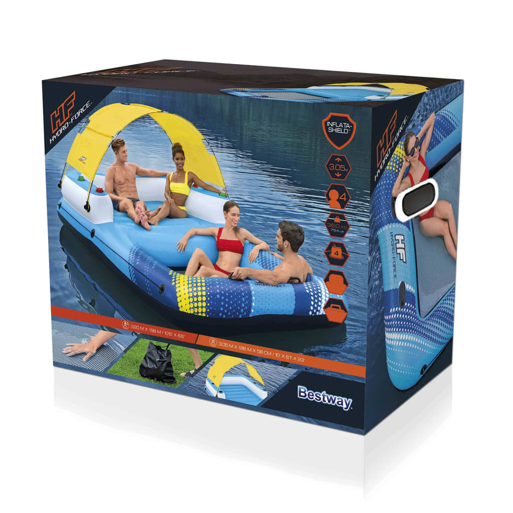 Bestway Hydro-Force floating island 305x186x58 cm