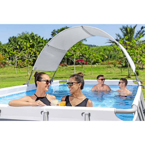 Toldo Bestway para piscina elevada Blanco