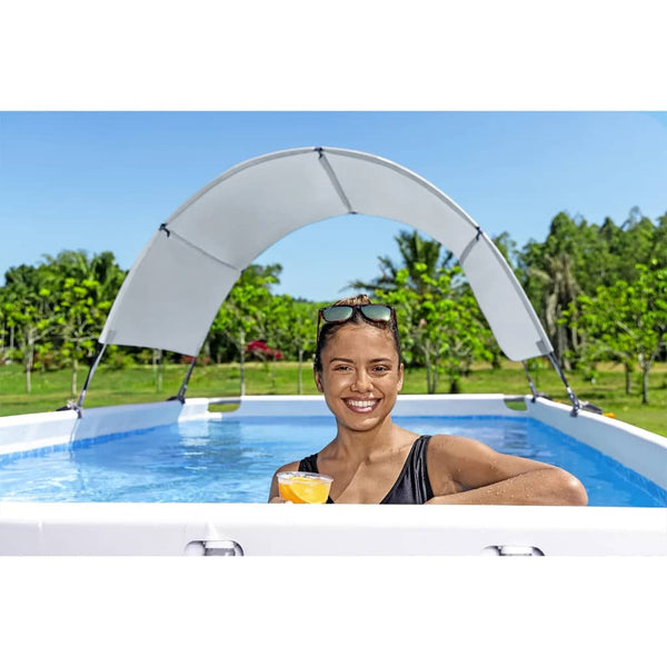 Toldo Bestway para piscina elevada Blanco