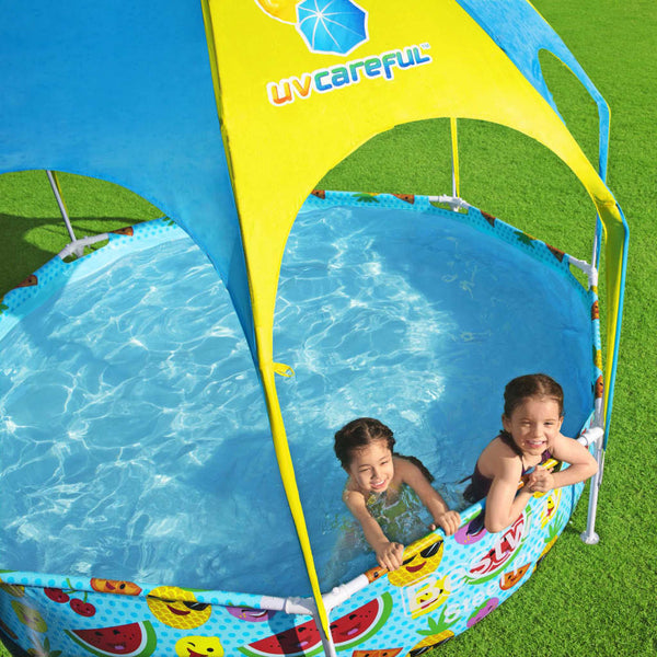 Bestway Piscina acima do solo infantil Steel Pro UV Careful 244x51 cm