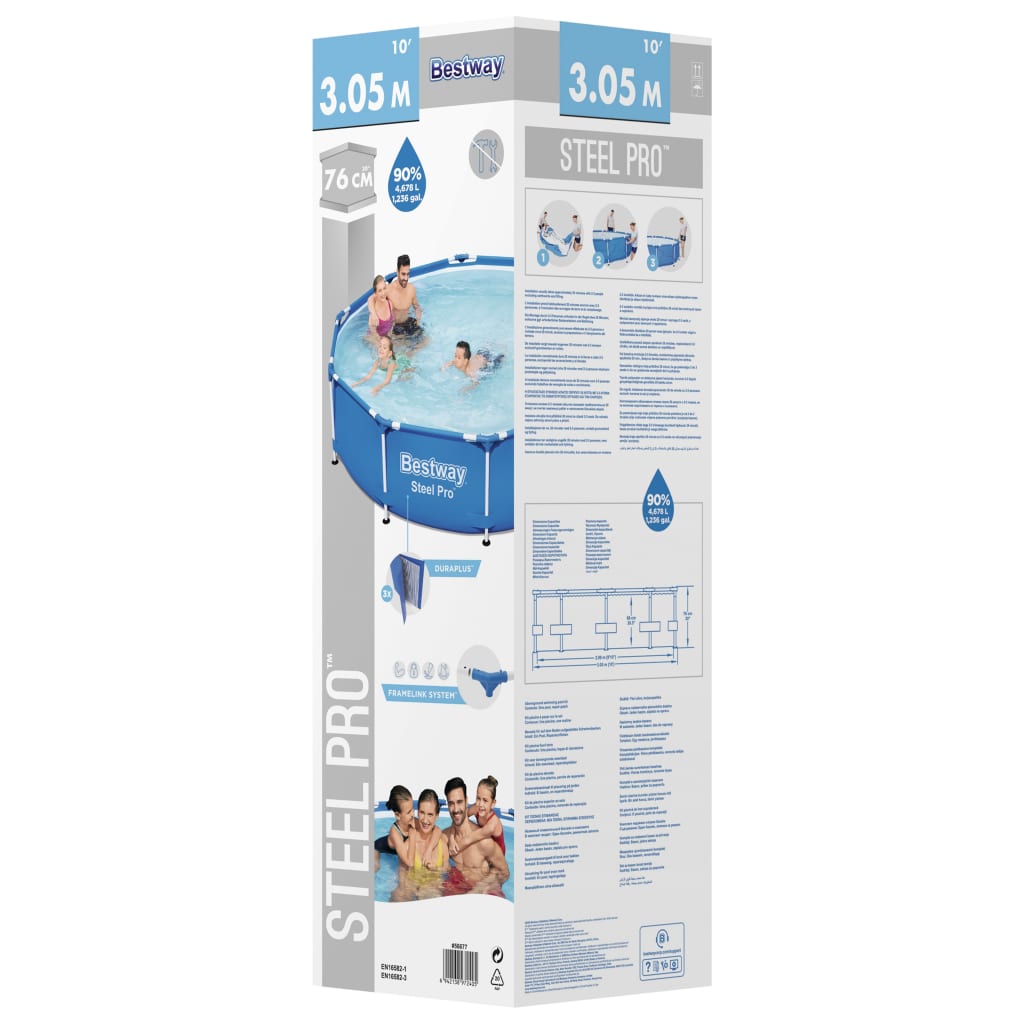 Piscina Bestway Steel Pro 305x76 cm