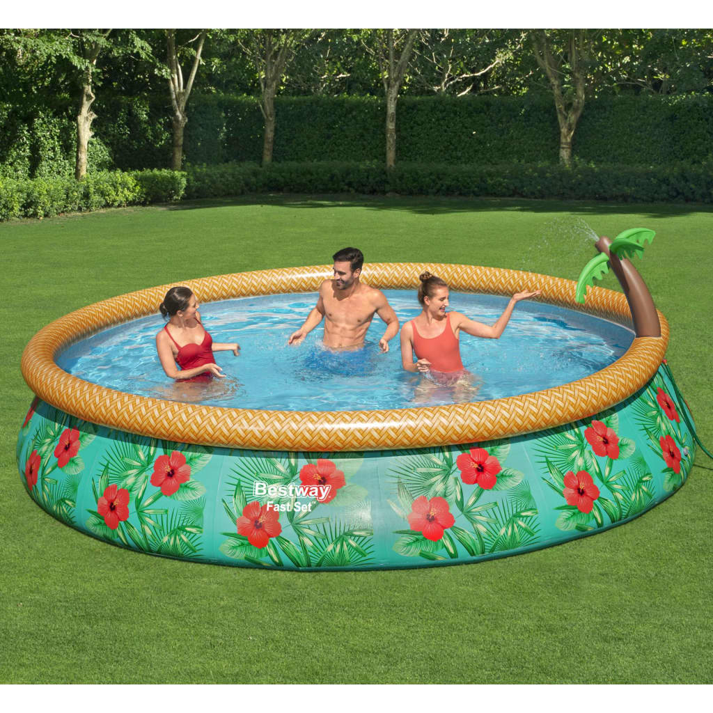 Bestway Fast Set Paradise Palms inflatable pool set 457x84 cm