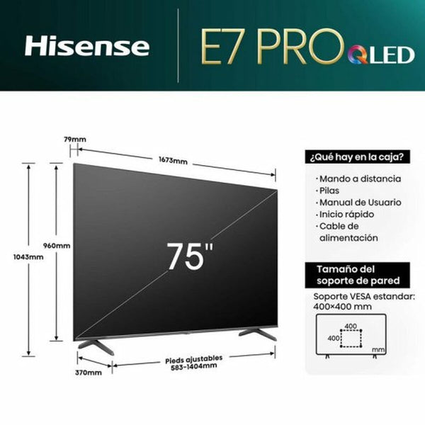 Smart TV Hisense 75E7NQ 4K Ultra HD 75" LED HDR QLED