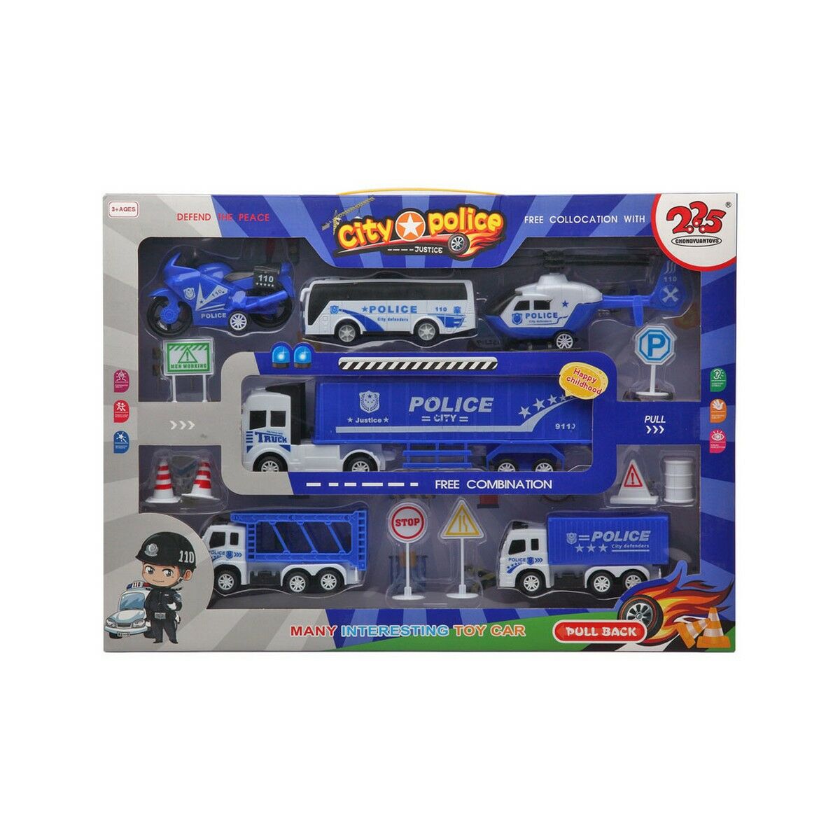 Vehicle Playset City Police 45 x 33 x 6 cm