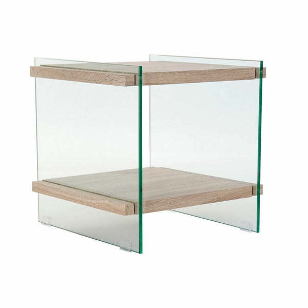 Mesa de Cabeceira DKD Home Decor Cristal Madeira MDF (50 x 50 x 49 cm)