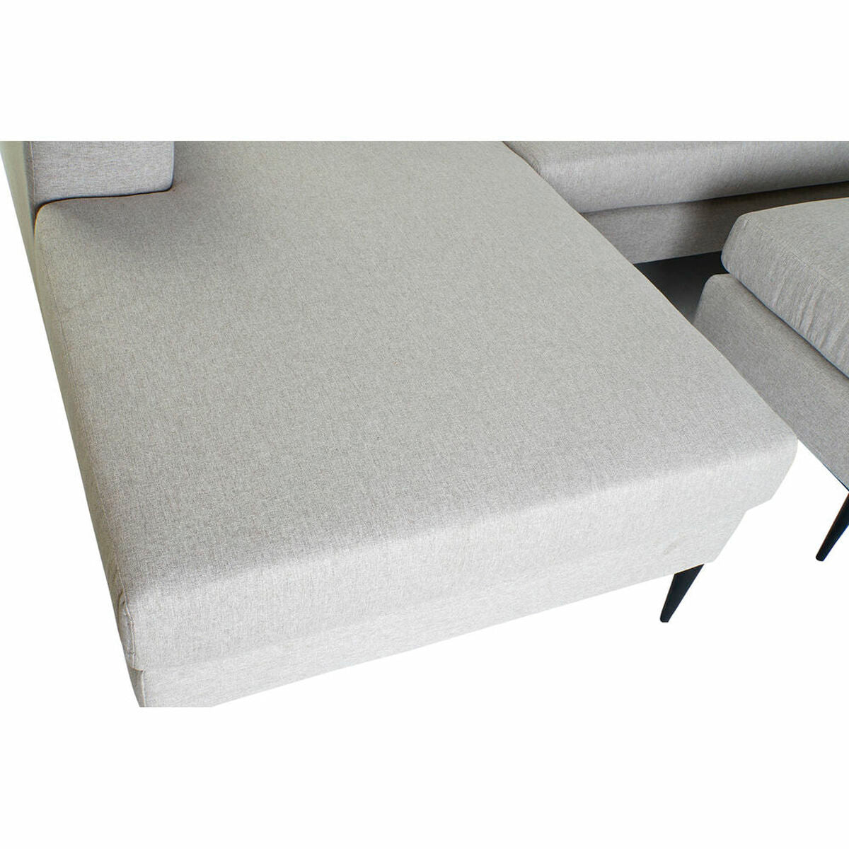 Chaise Longue Sofa DKD Home Decor Grey Polyester Metal (240 x 160 x 88 cm)