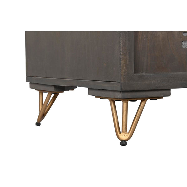 Mueble de TV DKD Home Decor Metal Marrón Madera de mango 160 x 40 x 50 cm
