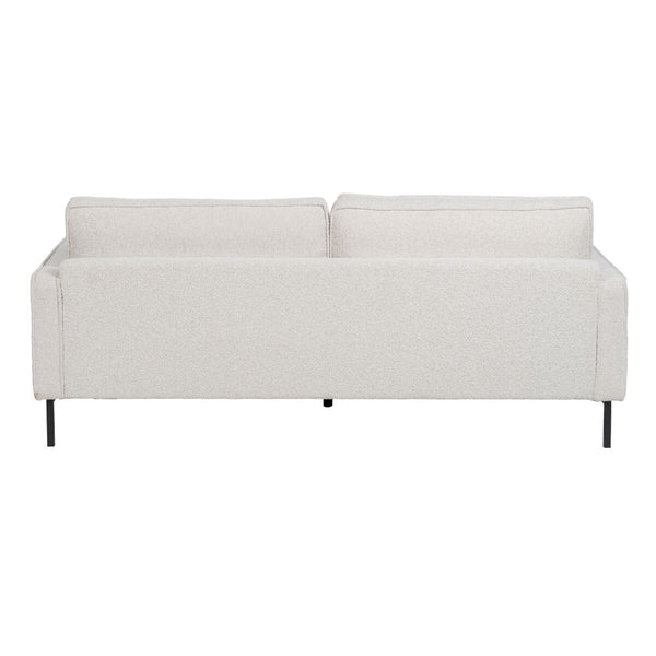 Sofá de 3 Lugares 213 x 87 x 90 cm Branco Metal
