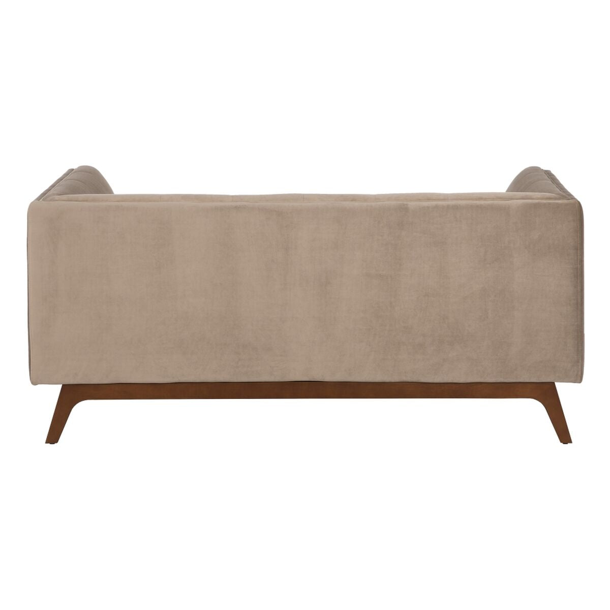 Sofa 156 x 81 x 72 cm Champagne Synthetic Fabric Wood Velvet