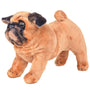 Cão pug de montar em peluche castanho claro XXL