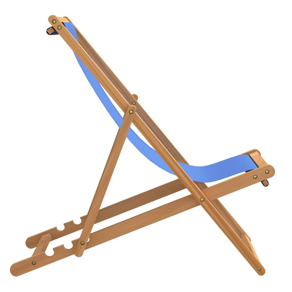 Cadeira de pátio em teca 56x105x96 cm azul