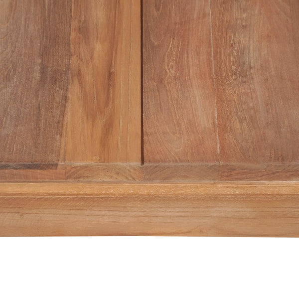 Mesa de centro teca maciça com acabamento natural 60x60x40 cm