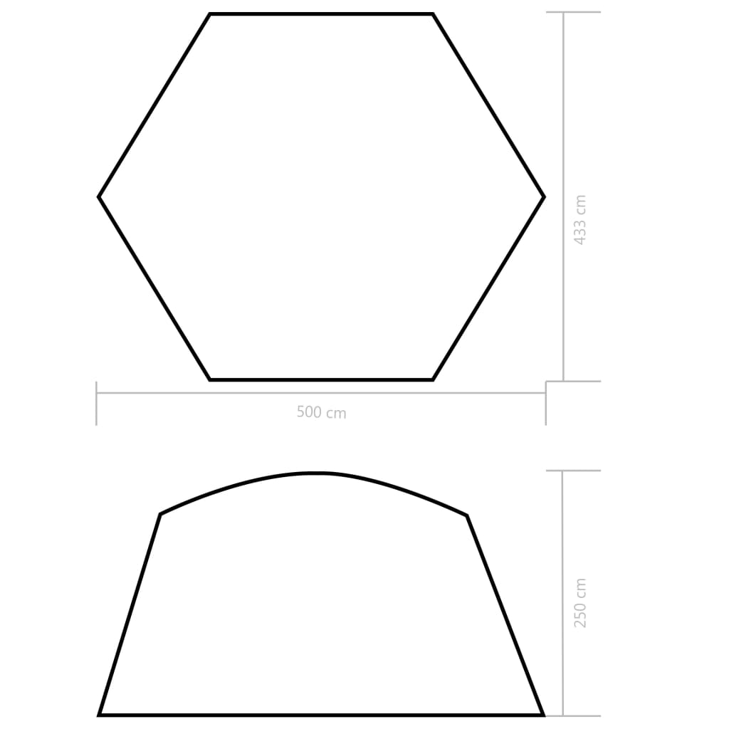 Carpa piscina 500x433x250 cm tela azul