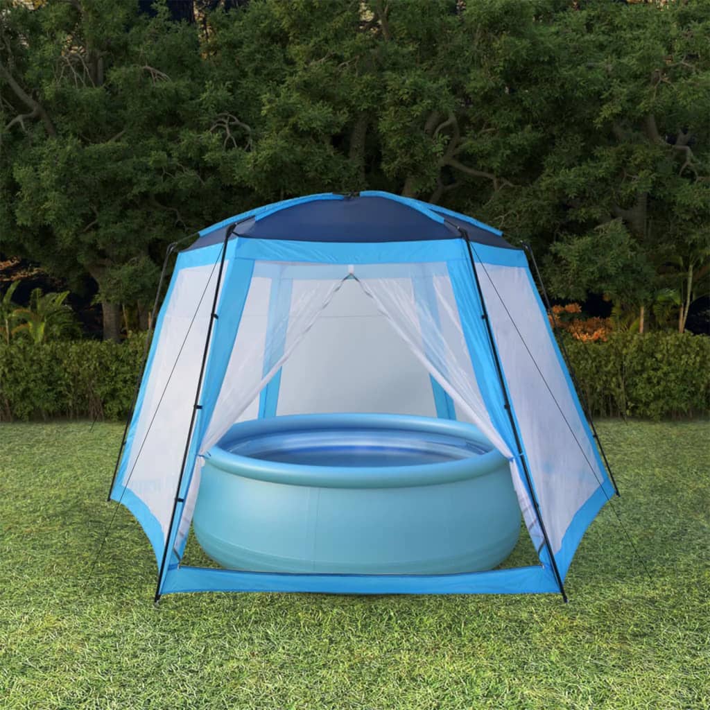 Pool tent 500x433x250 cm blue fabric