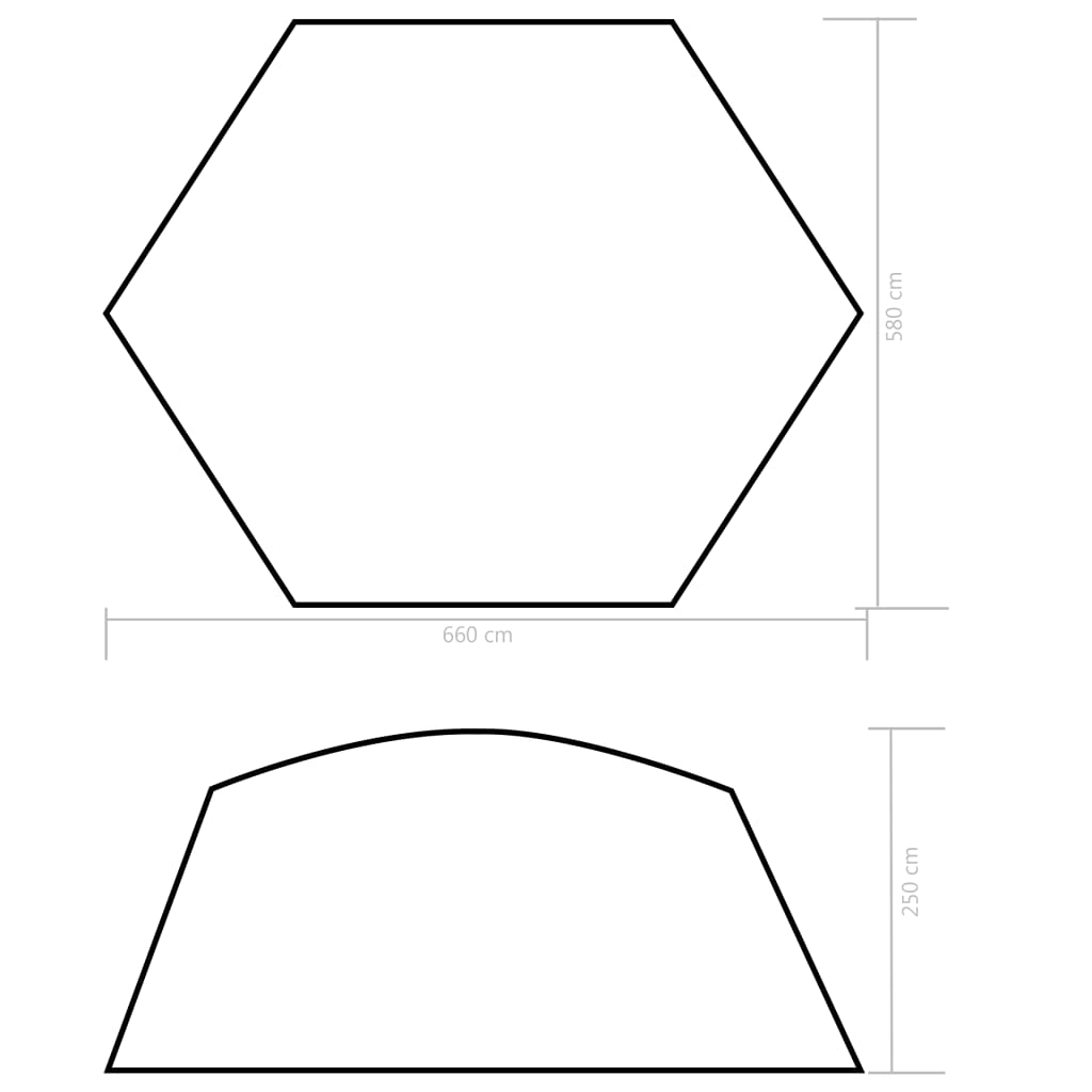 Carpa piscina 660x580x250 cm tela azul