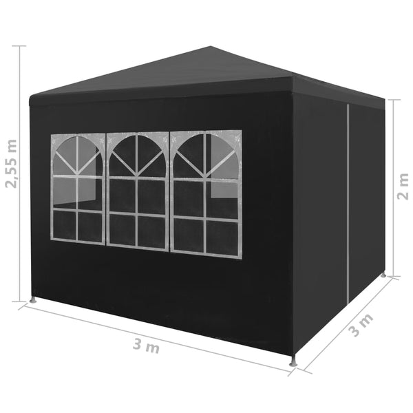 Tenda para festas 3x3 m antracite