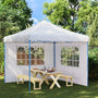 Parede lateral com janela p/ tenda de festas 2 pcs PE branco