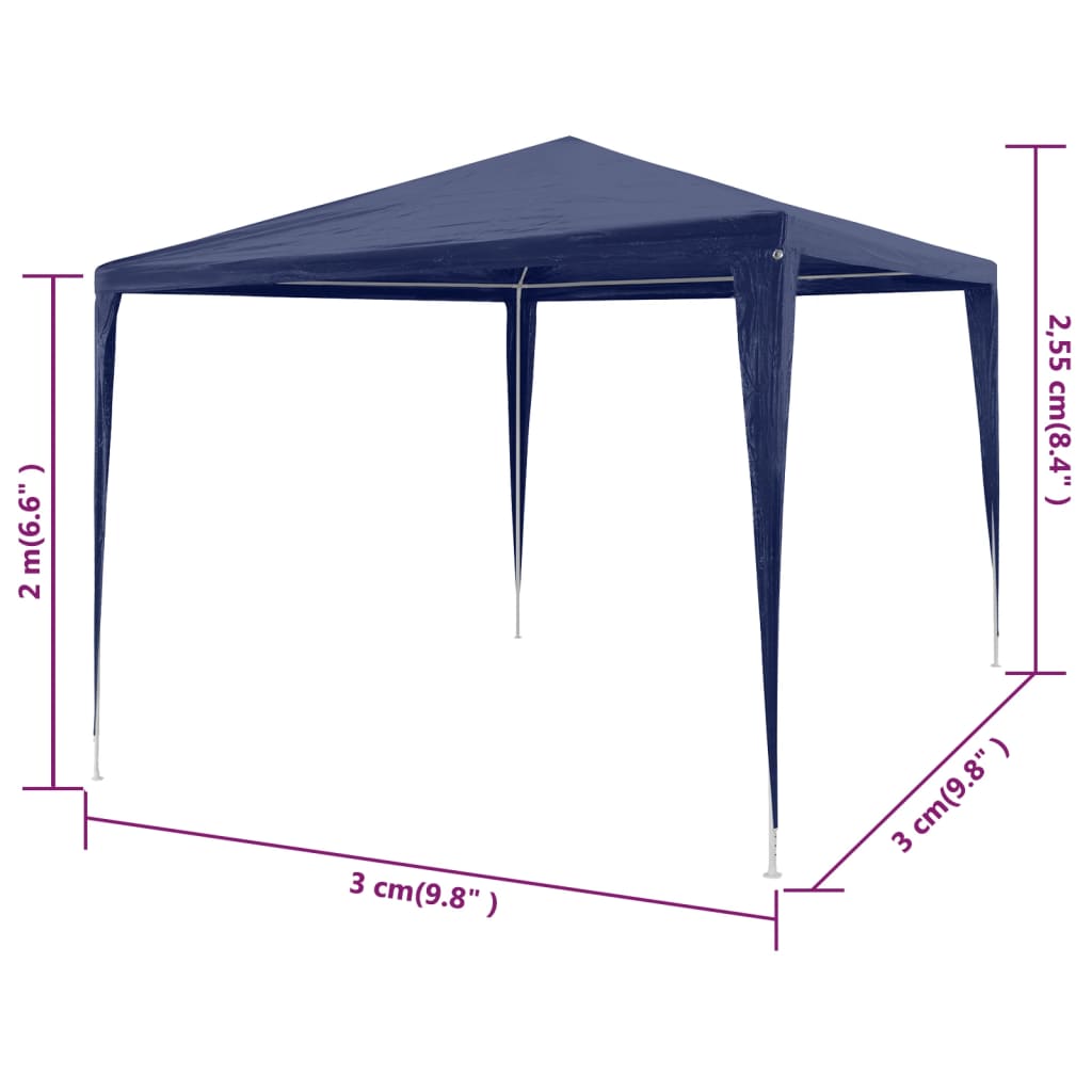 Carpa para fiestas 3x3 azul