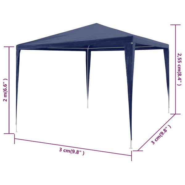 Carpa para fiestas 3x3 azul