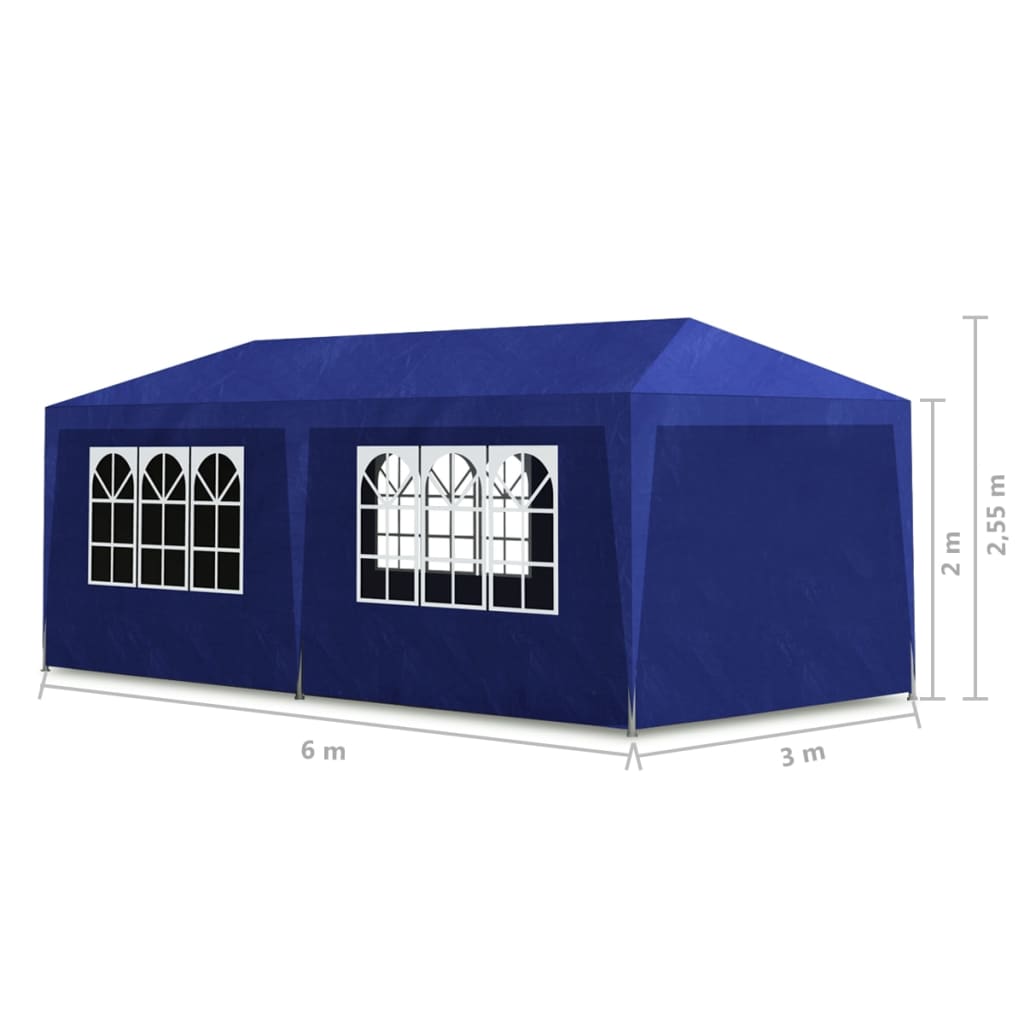 Party tent 3x6 m blue