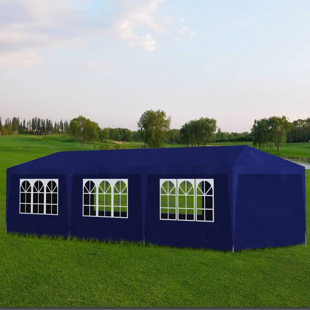 Carpa para fiestas 3x9 m azul