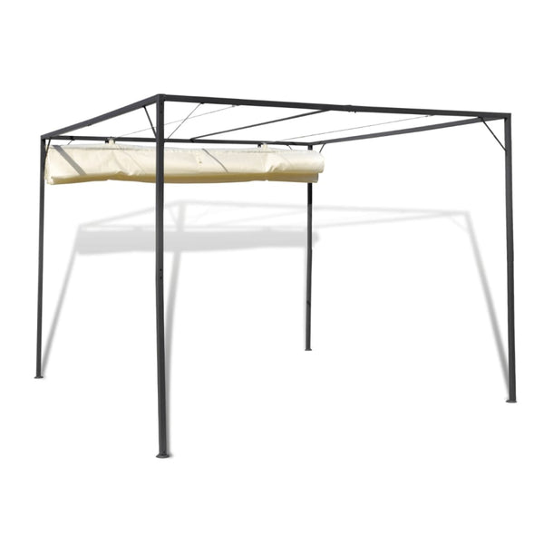 Gazebo para jardim com toldo retrátil