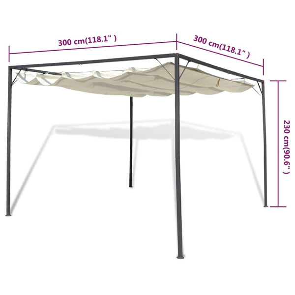 Gazebo para jardim com toldo retrátil