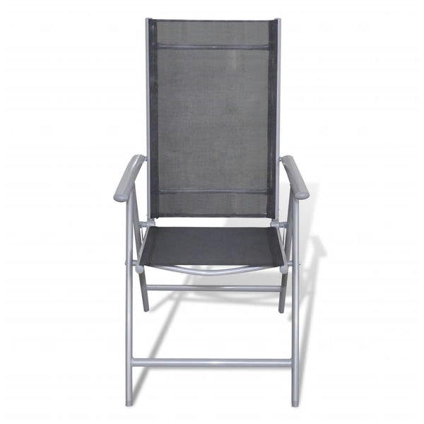 Cadeiras de jardim dobráveis 4 pcs alumínio