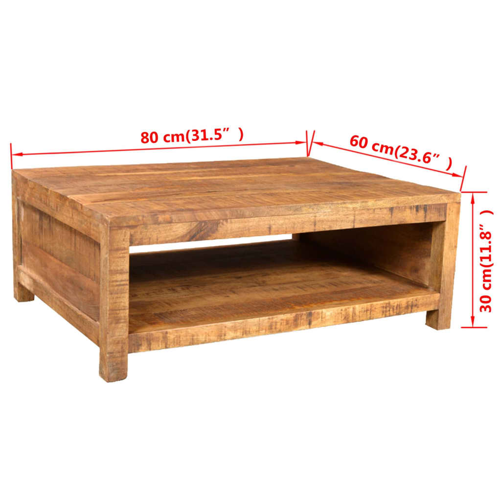 Mesa de centro madeira de mangueira maciça