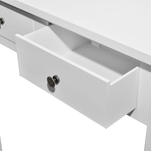 Toucador/mesa consola com duas gavetas branco