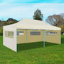 Tenda para festas pop-up dobrável 3 x 6 m creme