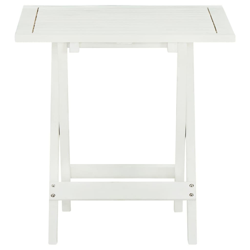 Mesa de bistrô 46x46x47 cm madeira de acácia sólida branco