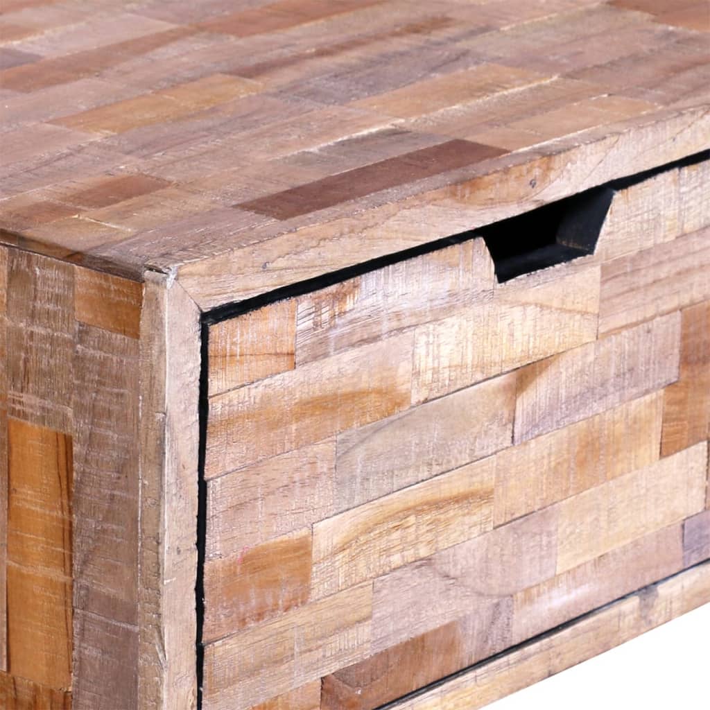 Mesa de centro com 4 gavetas, madeira de teca reciclada