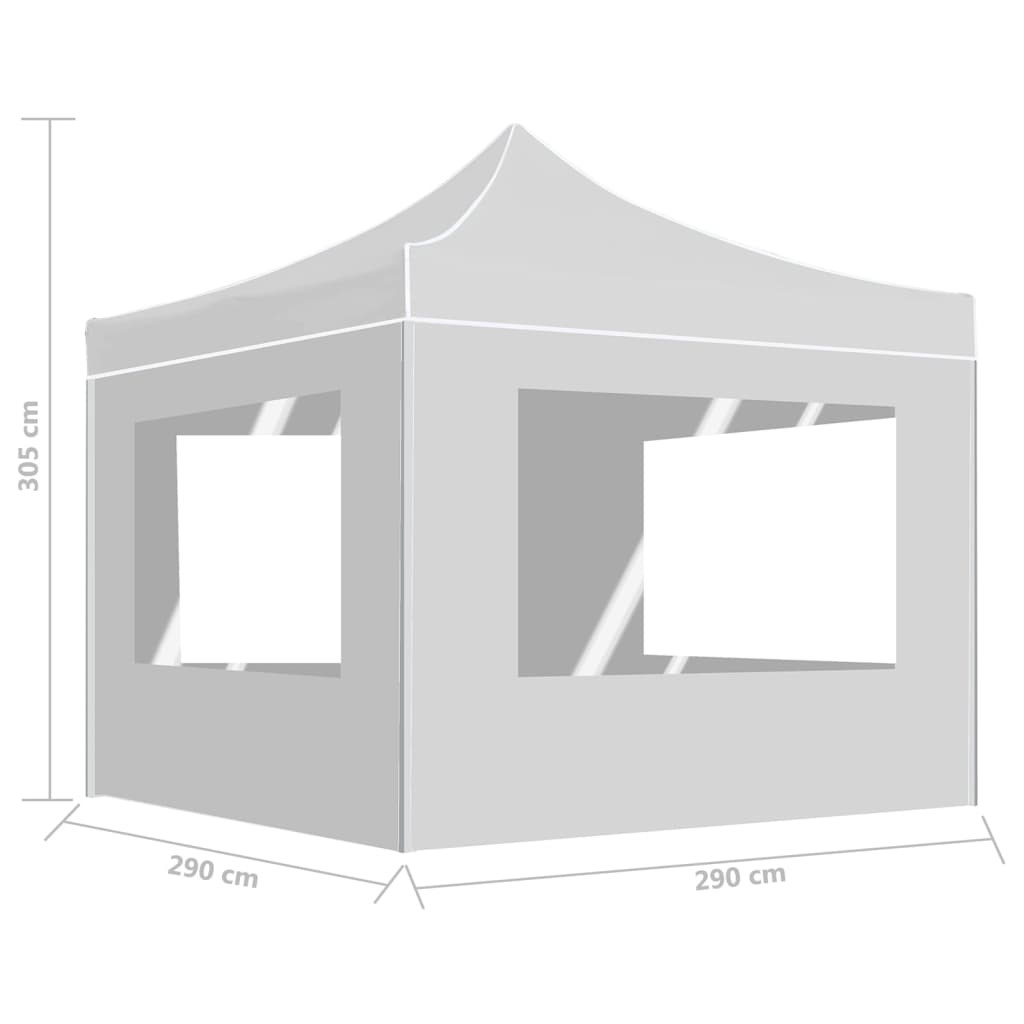 Tenda dobrável profissional com paredes alumínio 3x3m branco