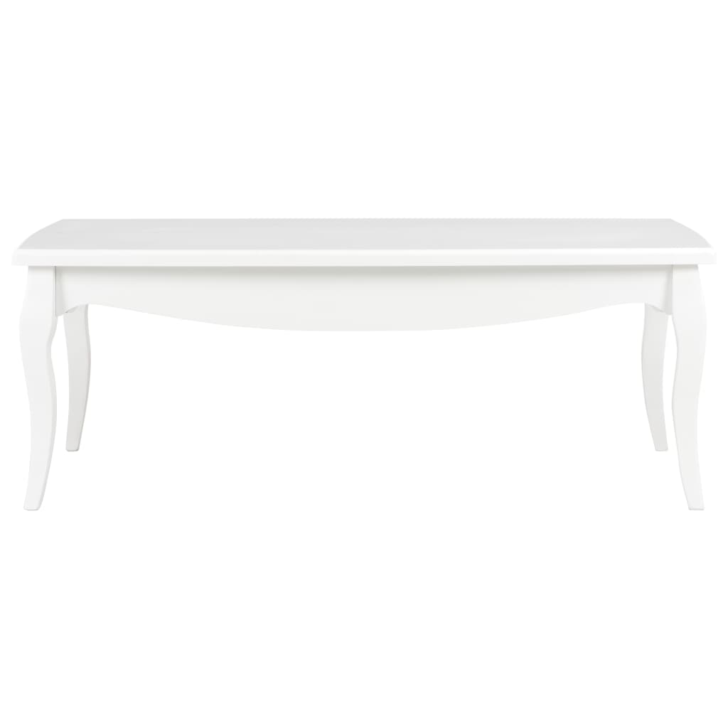 Mesa de centro 110x60x40 cm madeira de pinho maciça branco