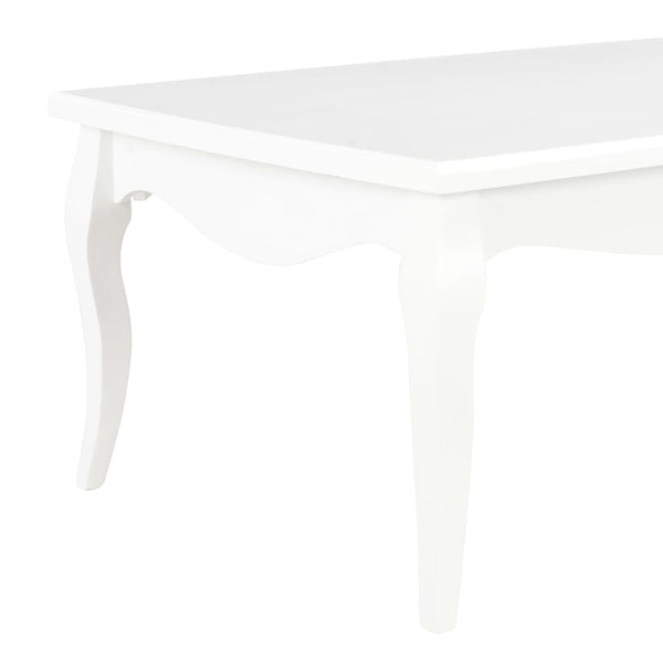 Mesa de centro 110x60x40 cm madeira de pinho maciça branco