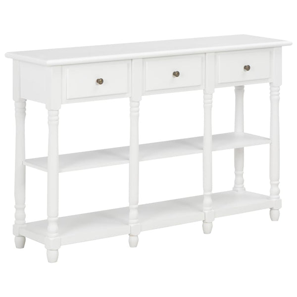 Mesa consola 120x30x76 cm MDF branco