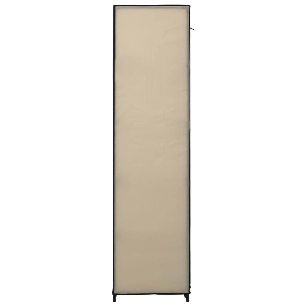 Roupeiros dobráveis 2 pcs 110x45x175 cm tecido cor creme