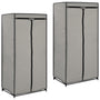 Roupeiros 2 pcs 75x50x160 cm cinzento