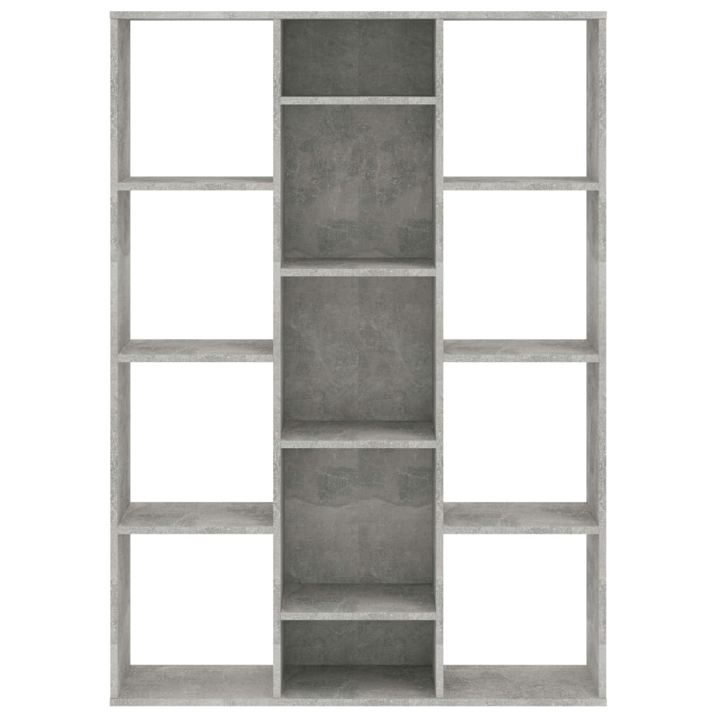 Divisória/estante derivados de madeira cinzento cimento