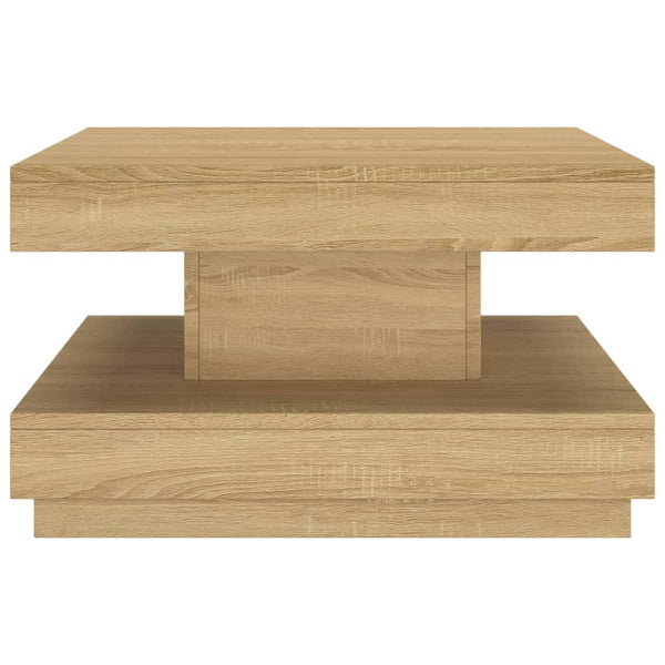 Mesa de centro 60x60x35 cm MDF castanho-claro