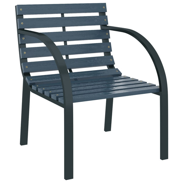 Cadeiras de jardim 2 pcs madeira cinzento