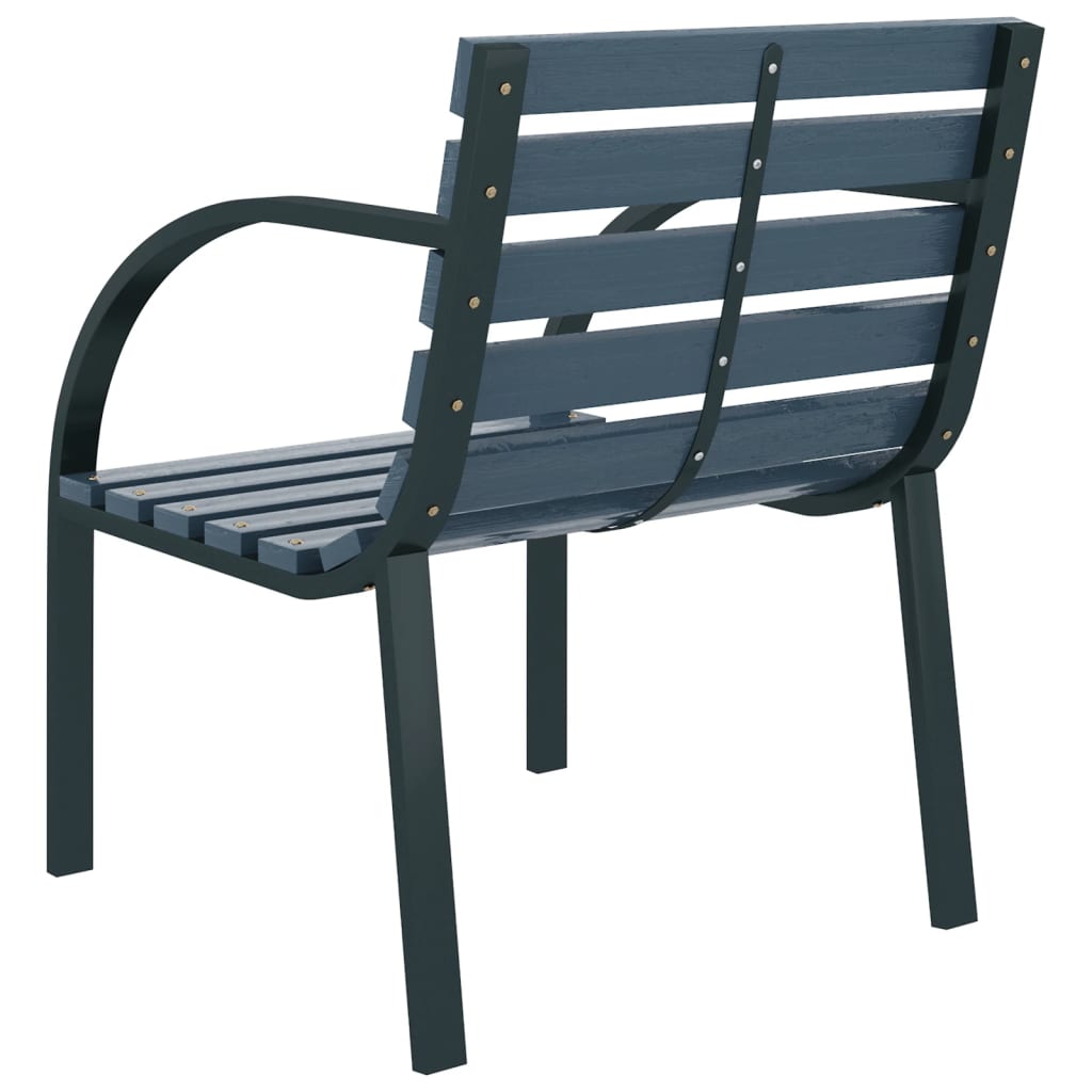 Cadeiras de jardim 2 pcs madeira cinzento