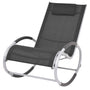 Cadeira de baloiço para jardim textilene preto
