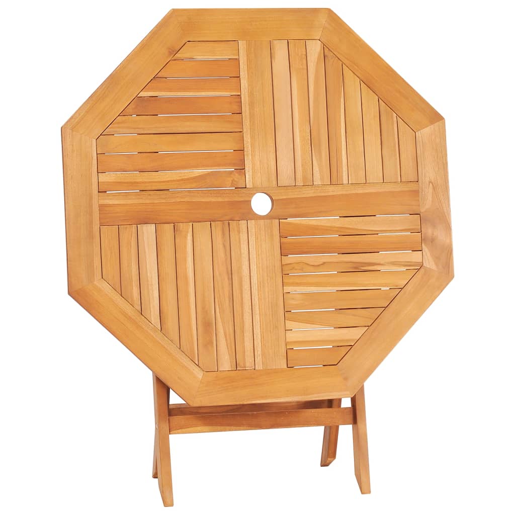 Mesa de jardim dobrável 85x85x76 cm madeira teca maciça