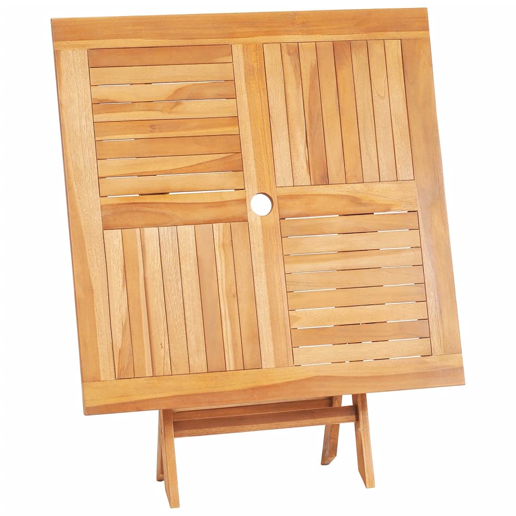 Mesa de jardim dobrável 85x85x76 cm madeira de teca maciça