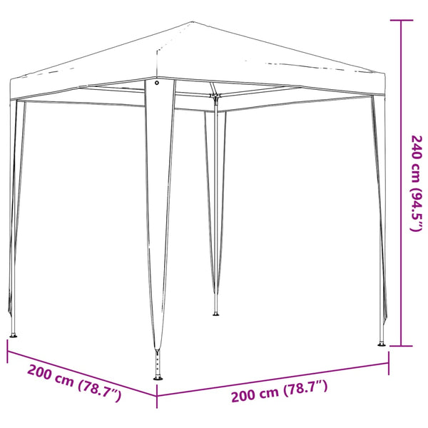 Tenda profissional para festas 2x2 m verde