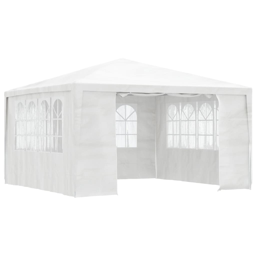 Tenda festas profissional + paredes laterais 4x4m 90g/m² branco